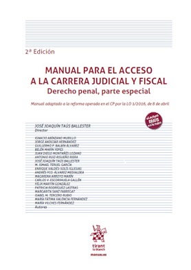 Manual Para El Acceso A La Carrera Judicial Y Fiscal. Derecho Penal Parte Especial